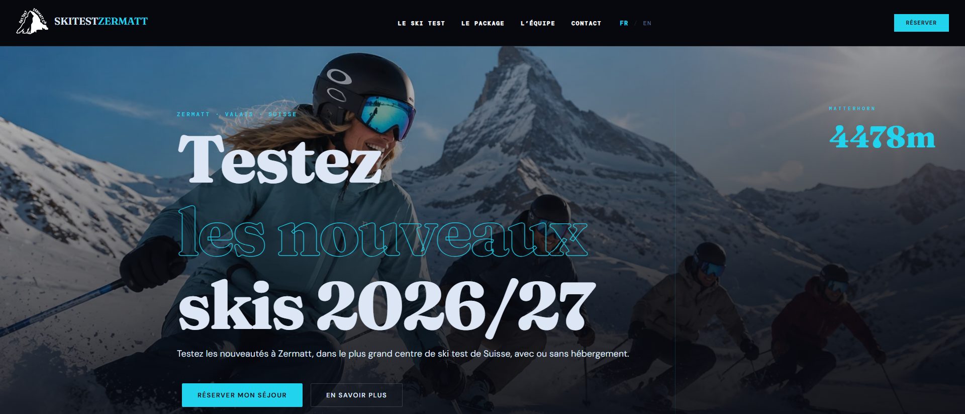 Page d'accueil de skitestzermatt.ch