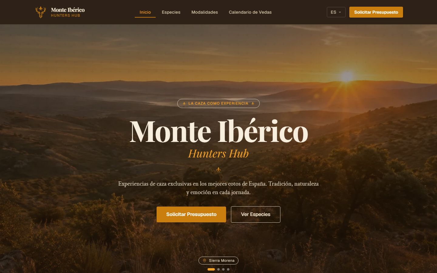 Page d'accueil de monteibericohunters.com