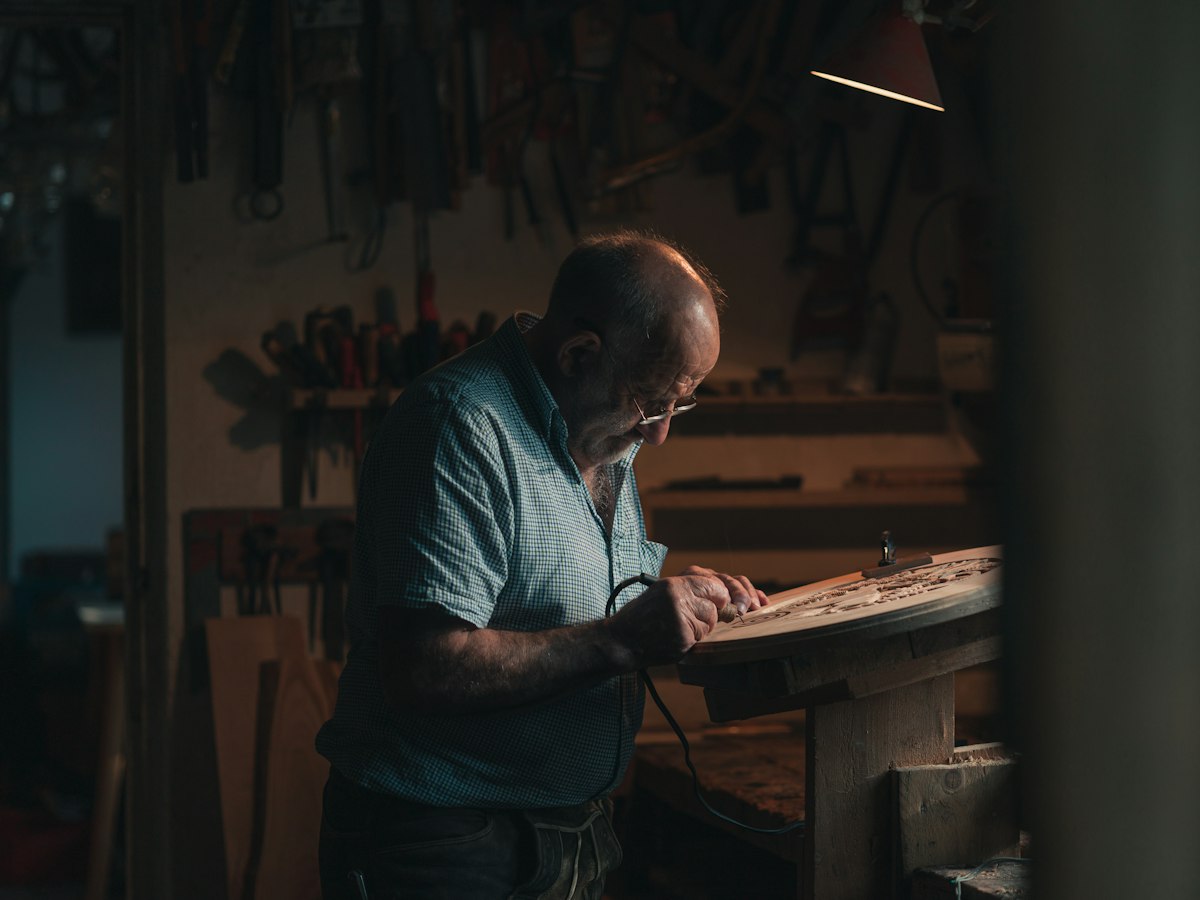 Craftsman in his workshop